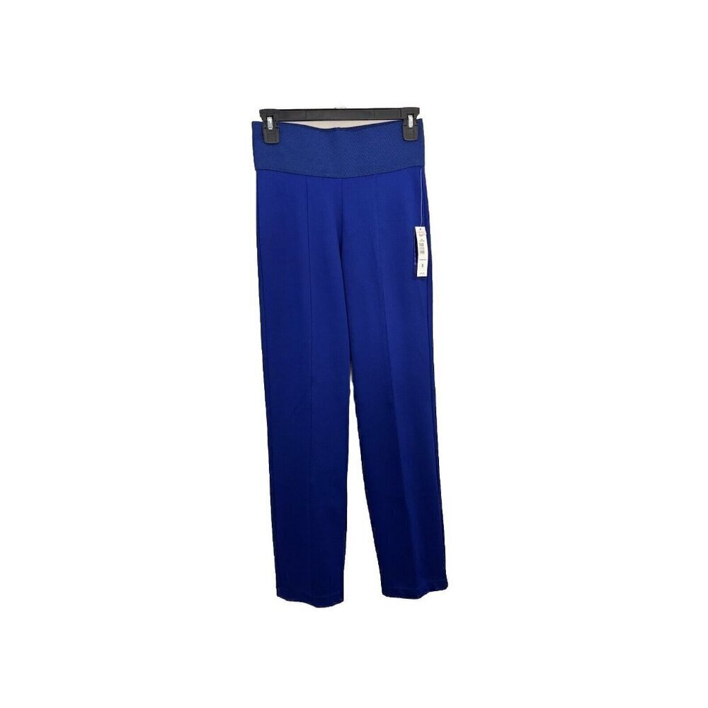 NYGARD Pull On Stretchy Straight Ankle Pants Blue Size Small